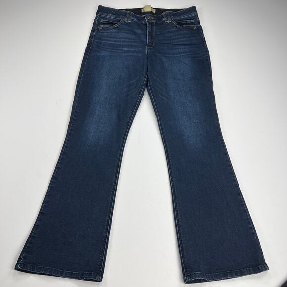 Democracy "Ab"Technology Dark Wash Boot Cut Mid Rise Tummy Control Jeans Size 14 - Picture 16 of 16